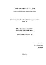 Diplomdarbs '20kV tīklu rekonstrukcija un automatizācija Ķekavā', 1.