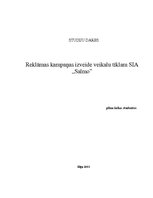 Referāts 'Reklāmas kampaņas izveide veikalu tīklam SIA "Salmo"', 1.