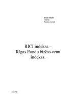 Referāts 'RICI indekss - Rīgas Fondu biržas cenu indekss', 2.