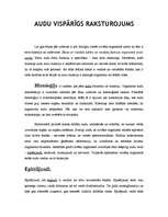 Referāts 'Audu vispārīgs raksturojums', 1.