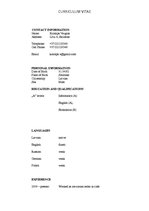 Paraugs 'Curriculum Vitae', 1.