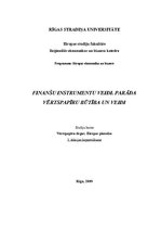 Konspekts 'Finanšu instrumentu veidi. Parāda vērtspapīru būtība un veidi', 1.
