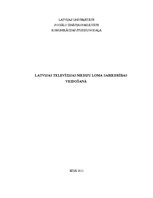 Referāts 'Latvijas televīzijas mediju loma sabiedrības veidošanā', 1.