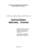 Referāts 'Pašvaldības šķēlums, Olaine', 1.