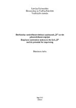 Diplomdarbs 'Darbinieku motivēšanas sistēma uzņēmumā "X" un tās pilnveidošanas iespējas', 1.