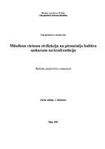 Referāts 'Starpkultūru saskarsme', 1.