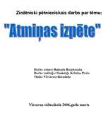 Referāts 'Atmiņas izpēte', 3.
