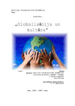 Referāts 'Globalizācija un kultūra', 1.
