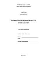 Referāts 'Noziedzīgi nodarījumi ar finanšu instrumentiem', 1.