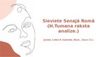 Prezentācija 'Sieviete Senajā Romā (H.Tumana raksta analīze)', 1.