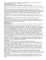 Eseja 'Renaissance', 1.