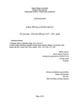 Konspekts 'Stāvoklis Eiropā no 1945. līdz 1991.gadam', 1.