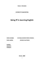 Referāts 'Using IT in Learning English', 1.