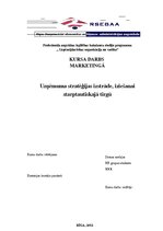 Prakses atskaite 'Стратегия компании, выход на международный рынок', 1.