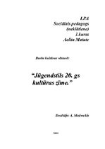 Referāts 'Jūgendstils. 20.gadsimta kultūras zīme', 10.