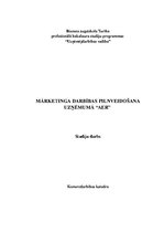 Referāts 'Mārketinga darbības pilnveidošanas projekts uzņēmumā "AER"', 1.