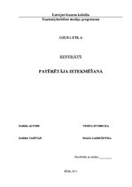 Referāts 'Patērētāja ietekmēšana', 1.