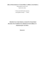 Diplomdarbs 'Projekts kā sākumskolas skolēnu praktisko prasmju pilnveidošanas līdzeklis mājtu', 1.