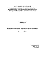 Diplomdarbs 'Ārvalstu tiešo investīciju ietekme uz Latvijas ekonomiku', 1.