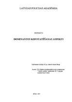 Referāts 'Dominantes konstatēšanas aspekti', 1.