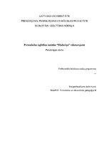 Konspekts 'Pirmsskolas izglītības iestādes "Madariņa" raksturojums', 1.