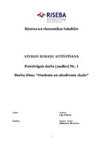 Referāts 'Studentu un absolventu skaits', 1.
