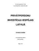 Referāts 'Privātpersonu investīciju iespējas Latvijā', 1.