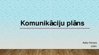 Prezentācija 'Komunikāciju plāns', 1.