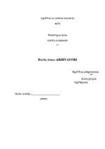 Referāts 'Arhivatori', 1.