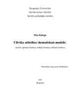 Konspekts 'Cilvēka attīstības shematiskais modelis', 1.