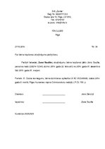 Paraugs 'Rīkojums par bērna kopšanas atvaļinājumu', 1.