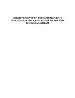 Referāts 'Kredītprocentu un depozītu procentu dinamika Latvijā laika posmā no 2005. līdz 2', 1.