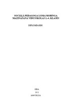 Diplomdarbs 'Sociālā pedagoga loma mobinga mazināšanā sākumskolas klasēs', 1.
