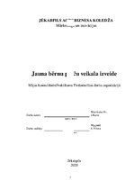 Referāts 'Jauna bērnu preču veikala izveide', 1.