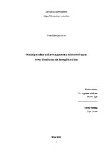 Diplomdarbs 'Otrā tipa cukura diabēta pacientu informētība par savu slimību un tās komplikāci', 1.