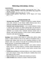 Konspekts 'Mārketinga informācijas sistēma', 1.