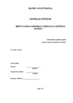 Referāts 'Brīvo naudas līdzekļu uzkrāšanas iespējas Latvijas bankās', 1.