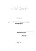 Diplomdarbs 'Pašvaldību lēmumu veidi publisko tiesību jomā', 1.