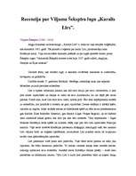 Eseja 'Recenzija par Viljama Šekspīra lugu "Karalis Līrs"', 1.