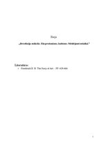 Eseja 'Revolūcija mākslās. Ekspresionisms, kubisms. Meklējumi mūzikā', 1.