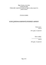 Referāts 'Kukuļdošanas krimināltiesiskie aspekti', 1.