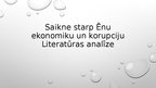 Prezentācija 'Saikne starp Ēnu ekonomiku un korupciju', 1.