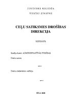 Referāts 'Ceļu satiksmes drošības direkcija', 1.