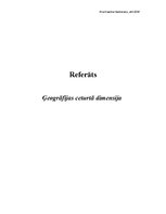 Konspekts 'Ģeogrāfijas ceturtā dimensija', 1.