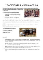Konspekts 'Tradicionālā mūzika Āfrikā', 1.