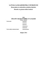 Prakses atskaite 'Finanšu grāmatvedība un analīze', 1.
