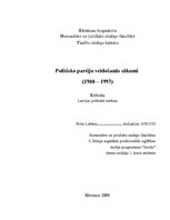 Referāts 'Politisko partiju veidošanās sākumi (1988.-1993.)', 1.