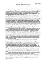 Eseja 'History of Fashion Design', 1.