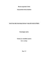 Referāts 'Tautas dejas Baltijas valstu kultūrā', 1.