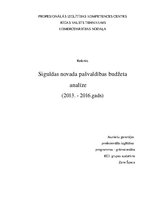 Referāts 'Siguldas pašvaldības budžeta analīze', 1.